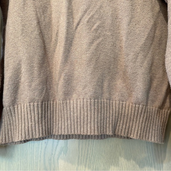 Polo Ralph Lauren Carmel Button High Neck Cotton Sweater / 90's / Medium - Picture 4 of 11